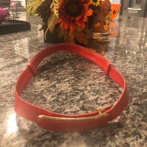 Vintage Judith Lieber red leather belt